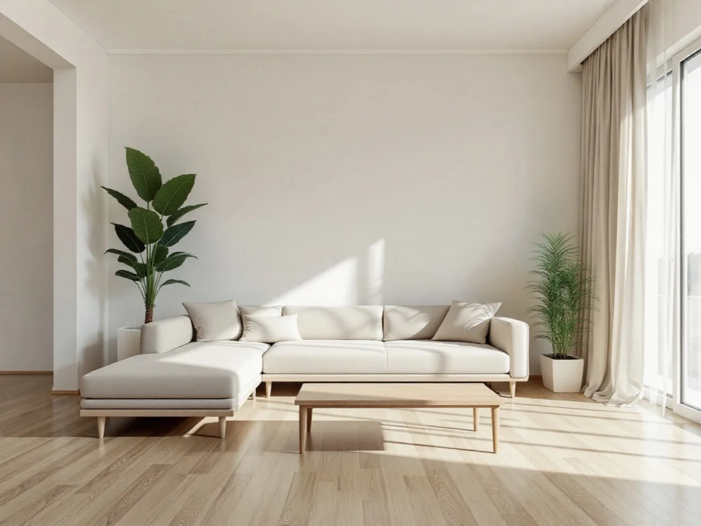 Sala de casa con plantas de interior